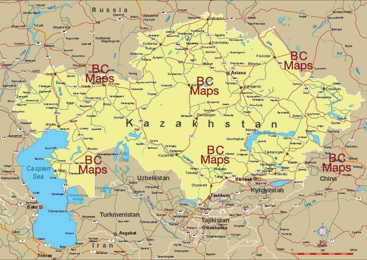 Казахстан мапи града 