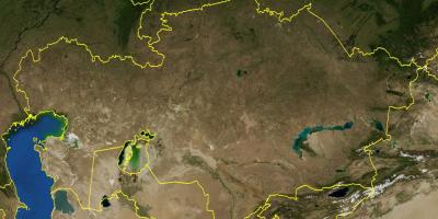 Карта Казахстана топографске