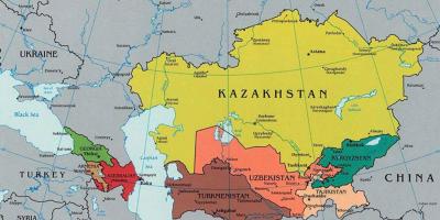 Карта Казахстана суседних земаља
