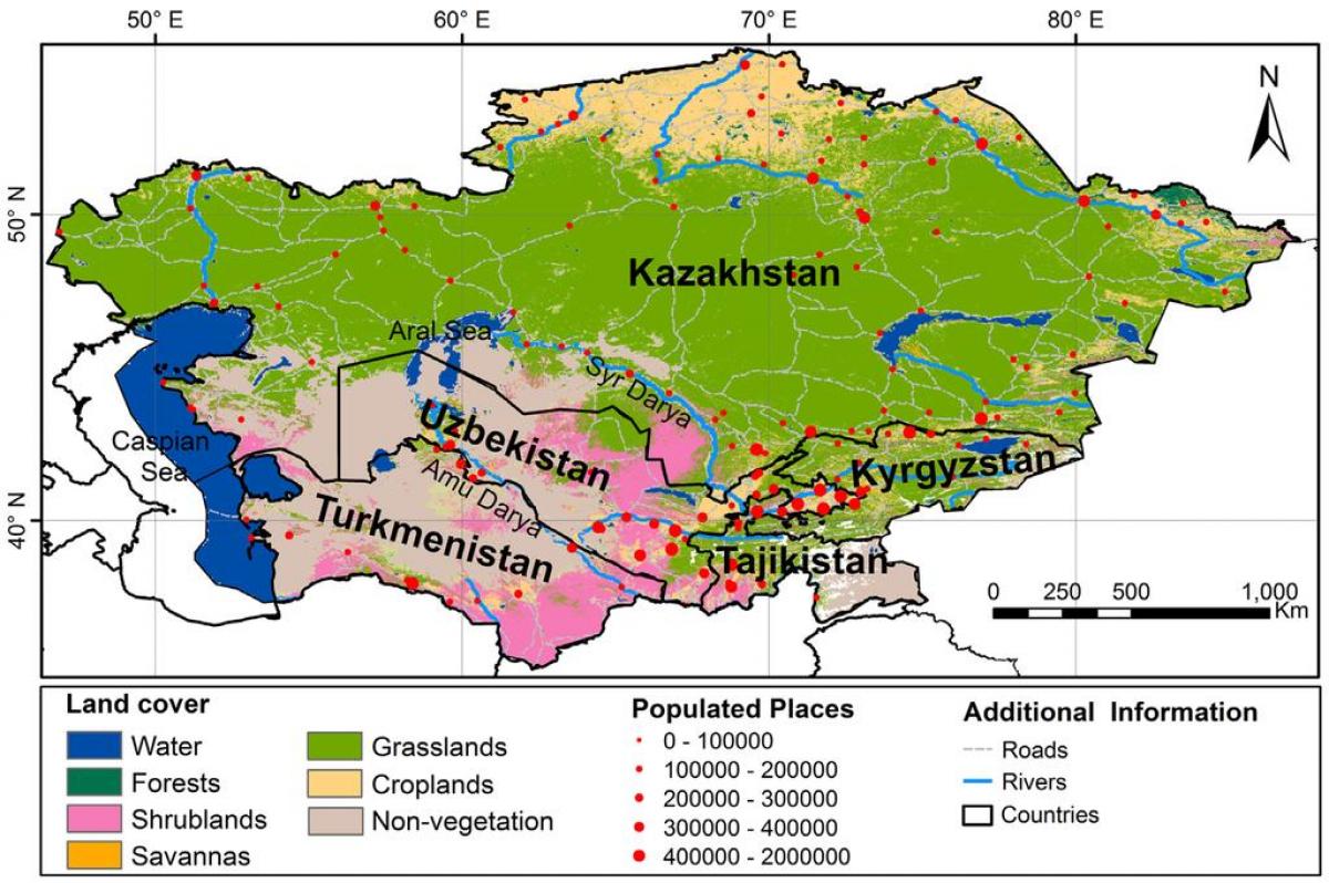 карта Казахстана клима