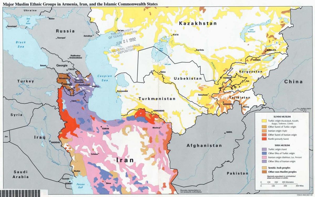 карта Казахстана религија